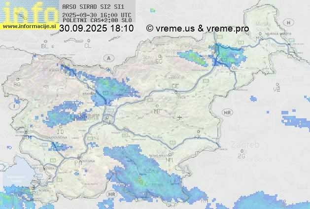 Radarska karta padavin