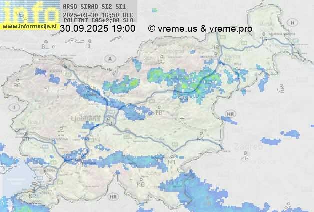 Radarska karta padavin