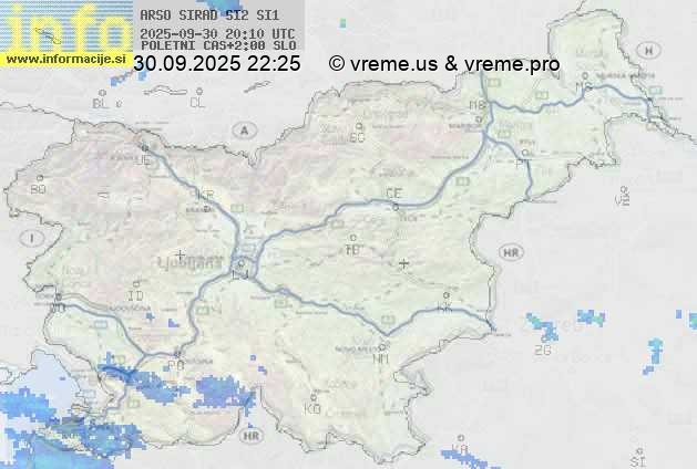Radarska karta padavin