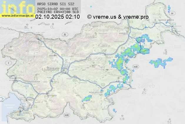 Radarska karta padavin