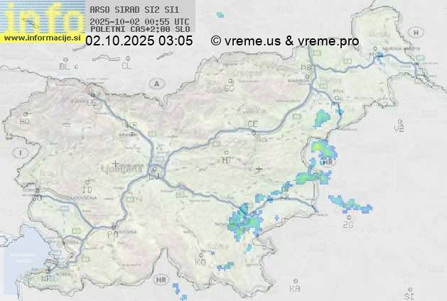 Radarska karta padavin
