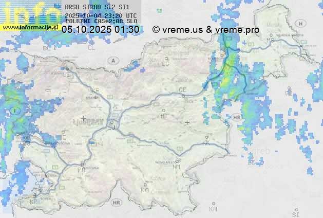 Radarska karta padavin