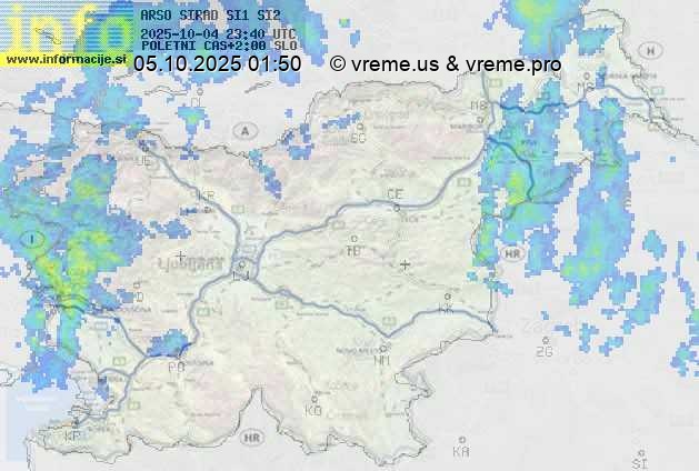 Radarska karta padavin