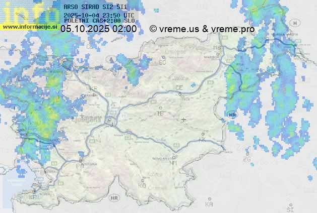 Radarska karta padavin