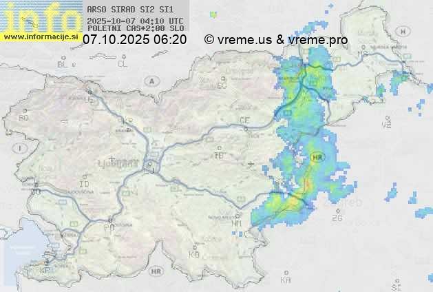 Radarska karta padavin