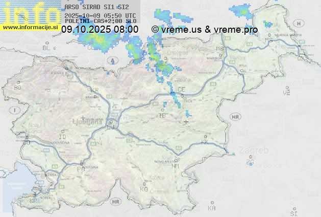 Radarska karta padavin