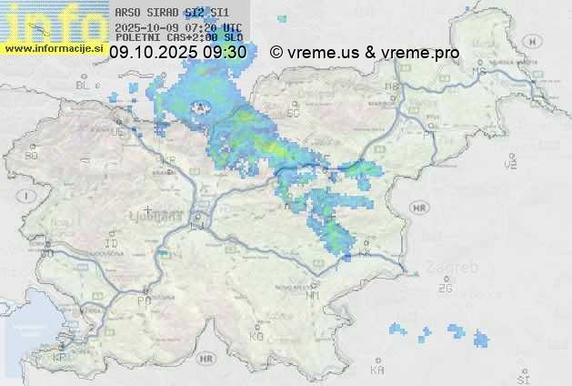 Radarska karta padavin
