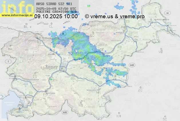Radarska karta padavin