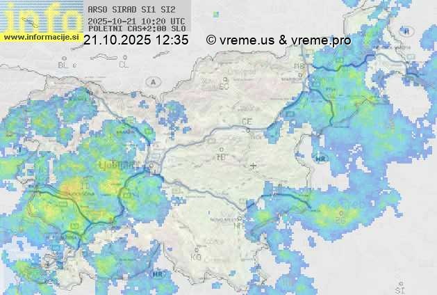 Radarska karta padavin