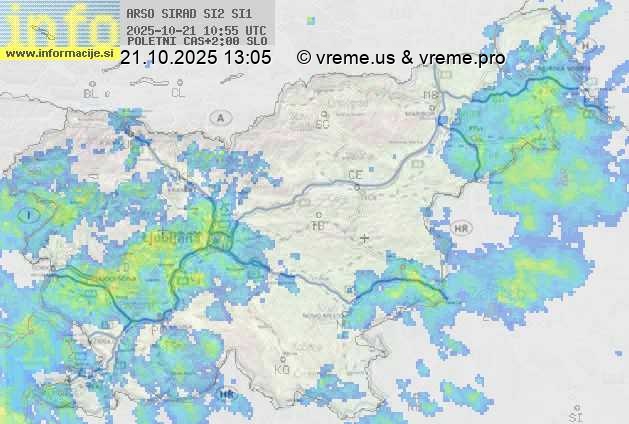 Radarska karta padavin