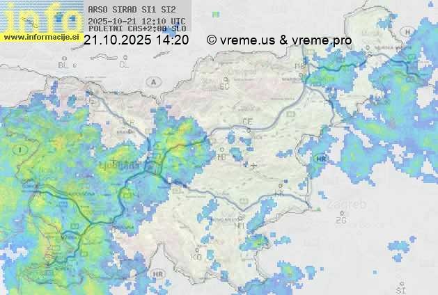 Radarska karta padavin