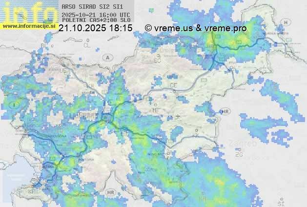Radarska karta padavin