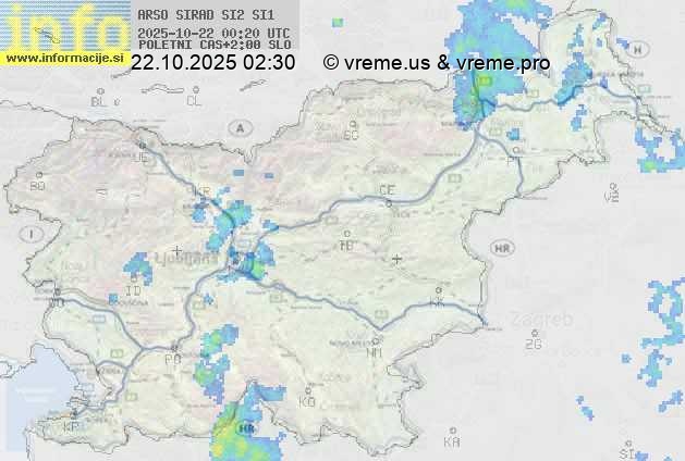 Radarska karta padavin