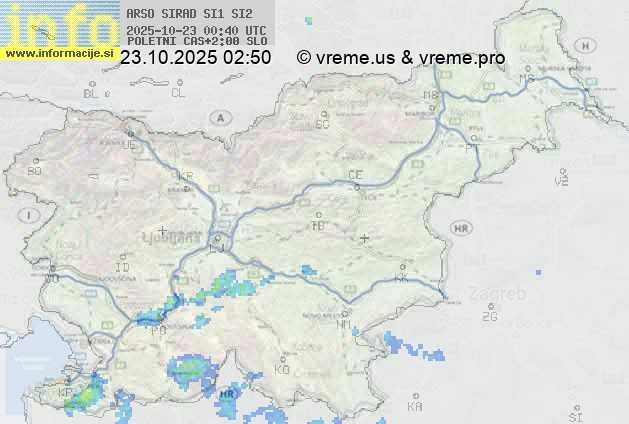 Radarska karta padavin