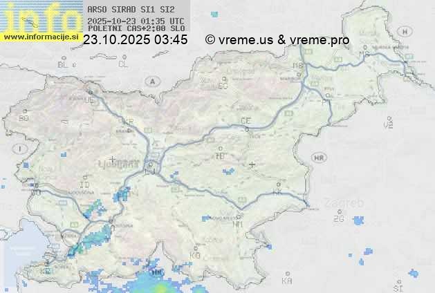 Radarska karta padavin