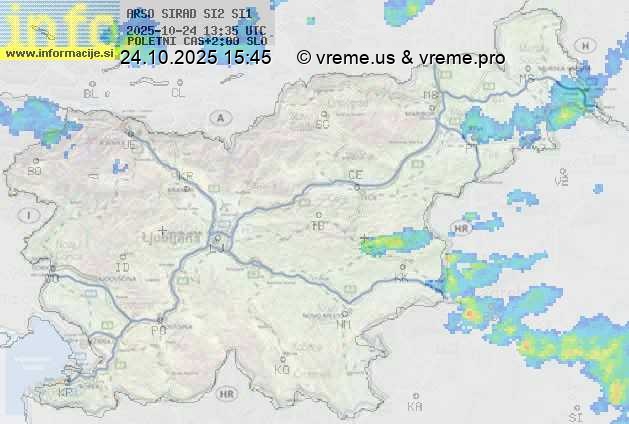 Radarska karta padavin