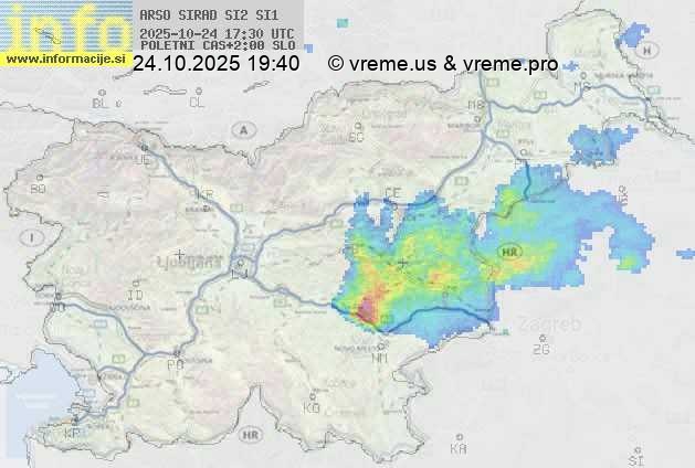 Radarska karta padavin