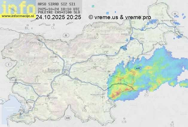 Radarska karta padavin