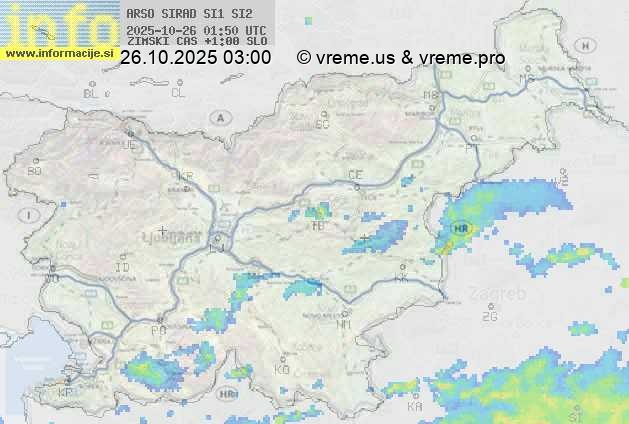 Radarska karta padavin