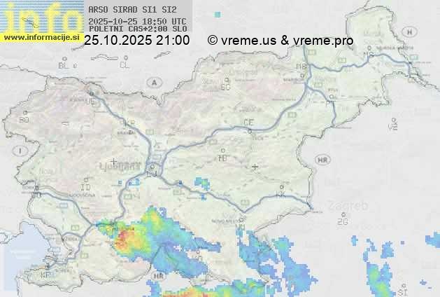 Radarska karta padavin