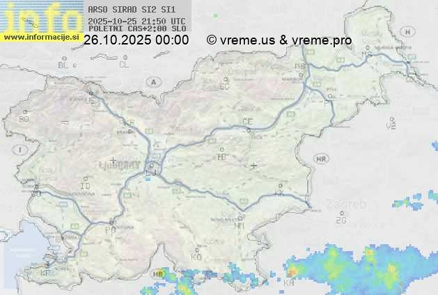 Radarska karta padavin