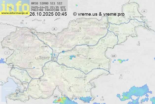 Radarska karta padavin