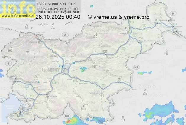 Radarska karta padavin
