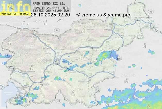 Radarska karta padavin