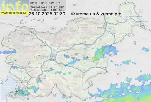 Radarska karta padavin