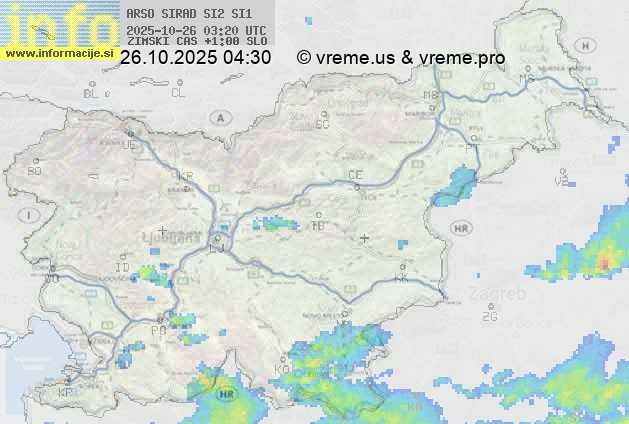 Radarska karta padavin