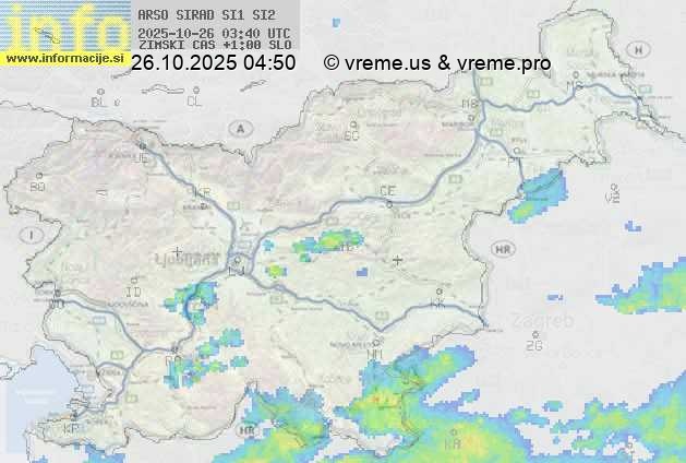 Radarska karta padavin