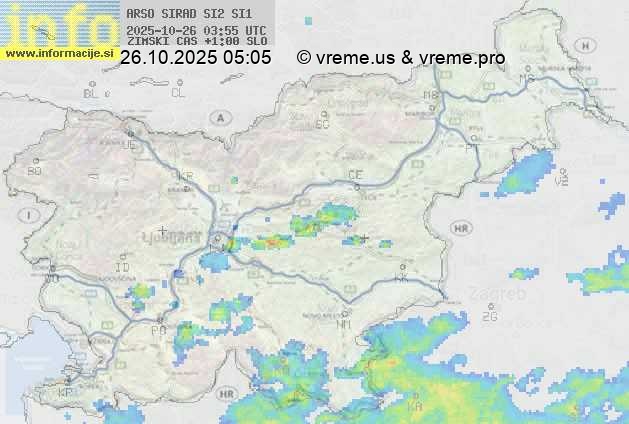 Radarska karta padavin