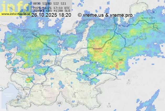 Radarska karta padavin