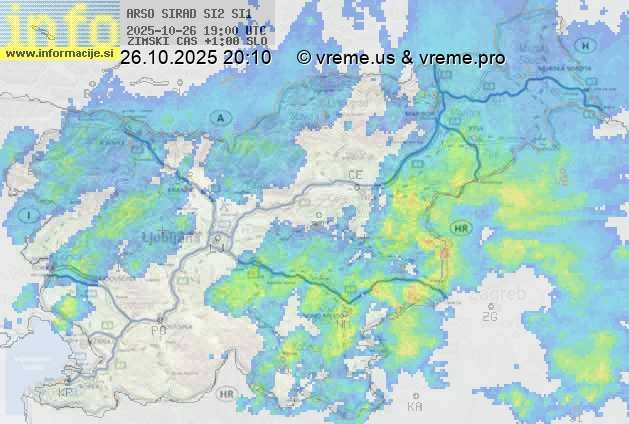 Radarska karta padavin