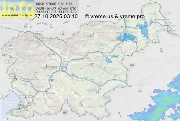 Radarska karta padavin