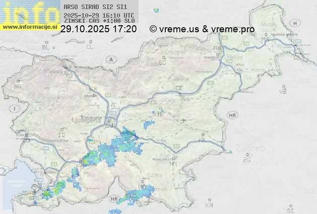 Radarska karta padavin