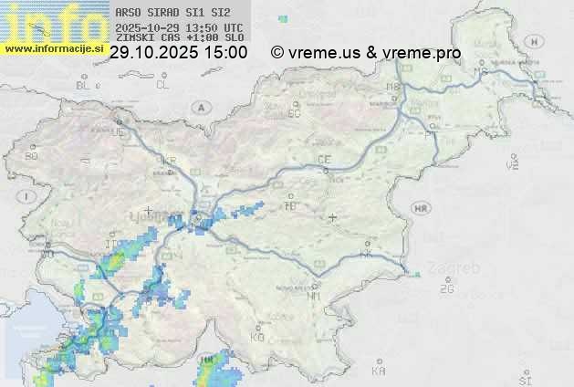 Radarska karta padavin
