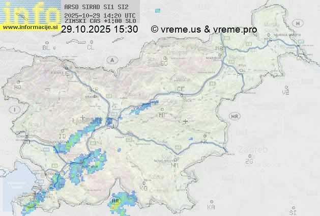 Radarska karta padavin