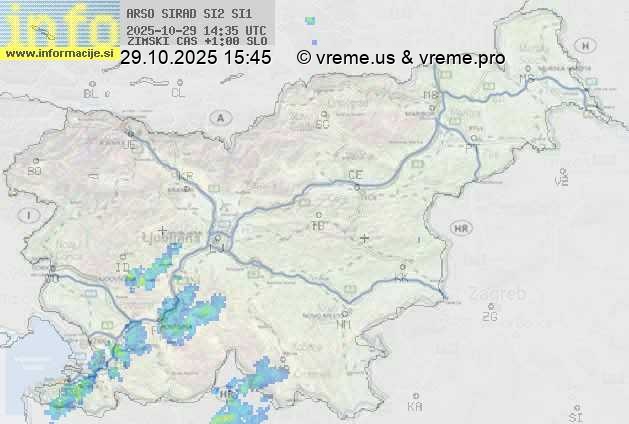 Radarska karta padavin