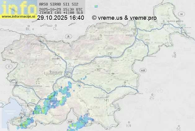 Radarska karta padavin