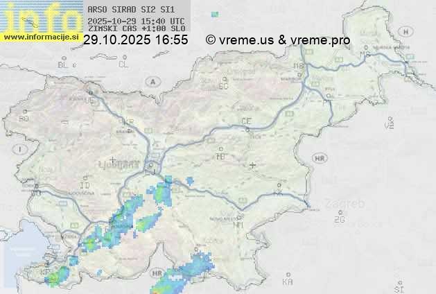 Radarska karta padavin