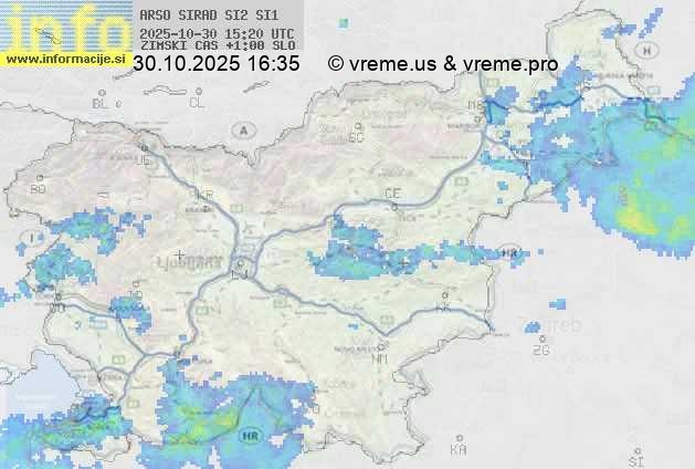 Radarska karta padavin