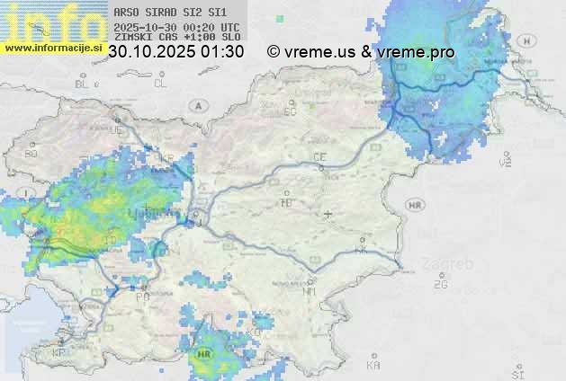 Radarska karta padavin