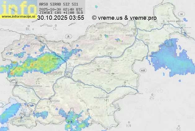 Radarska karta padavin