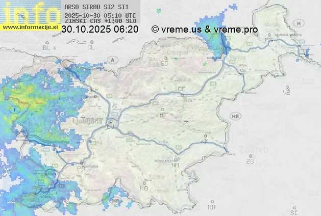 Radarska karta padavin