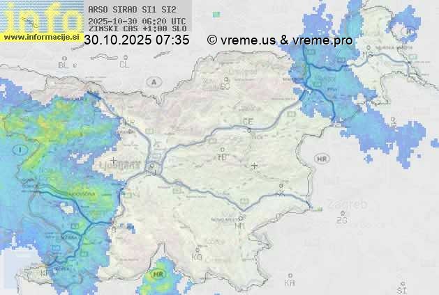 Radarska karta padavin