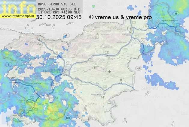 Radarska karta padavin