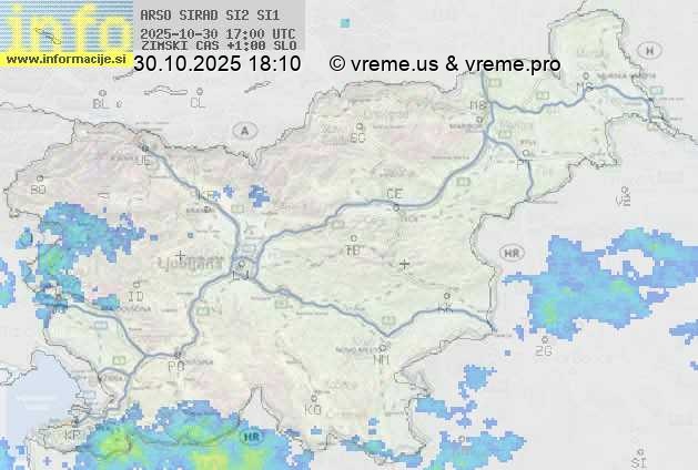 Radarska karta padavin
