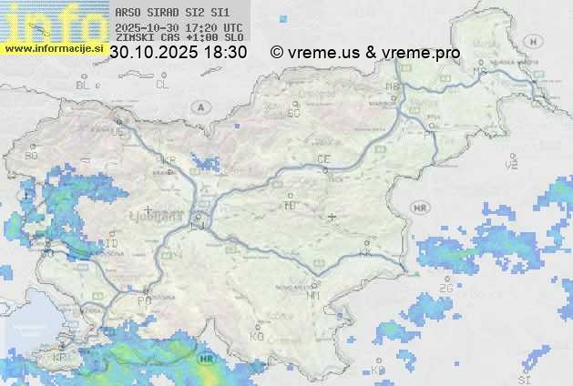 Radarska karta padavin