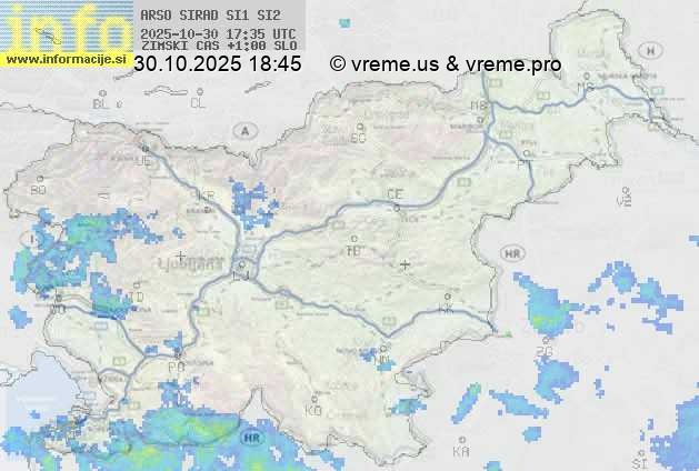 Radarska karta padavin